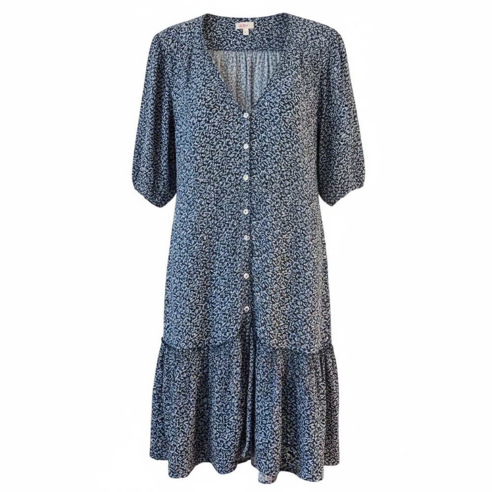 Faherty Orinda Navy Floral Dress NWT